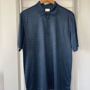 Greg Norman Collection Navy Patterned Polo Shirt